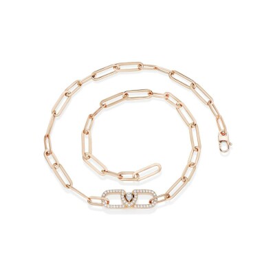 Tinmel necklace, rose gold and diamonds