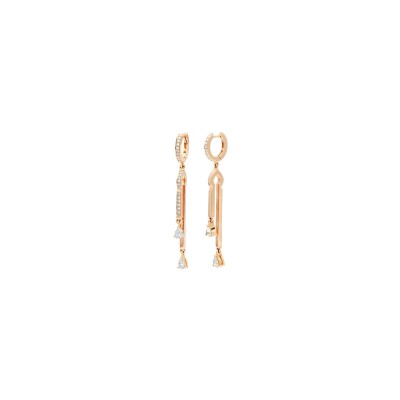 Tinmel earrings, rose gold and diamonds