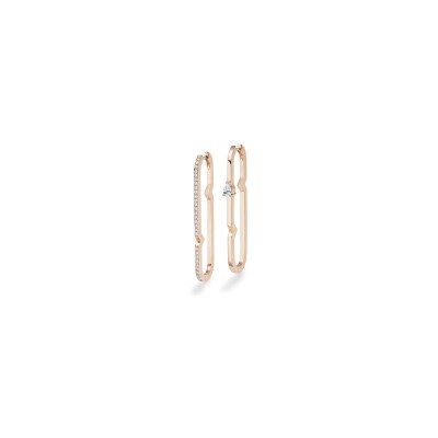 Tinmel earrings, rose gold and diamonds