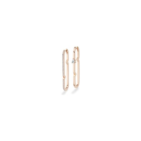 Tinmel earrings, rose gold and diamonds