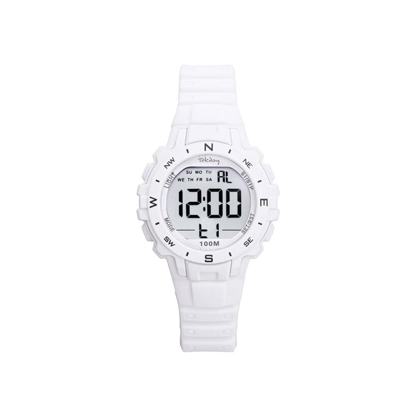 Tekday Montre Femme Silicone Blanc 656198