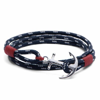 Bracelet Tom Hope Atlantic 3 XS rouge, bleu en argent