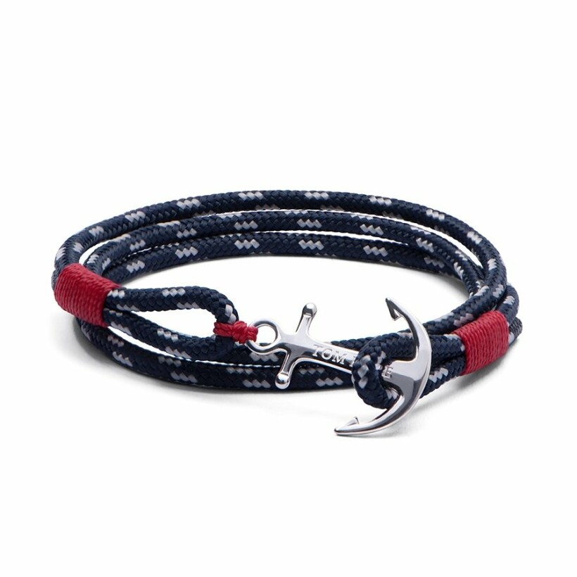 Bracelet Tom Hope Atlantic 3  S rouge, bleu en argent