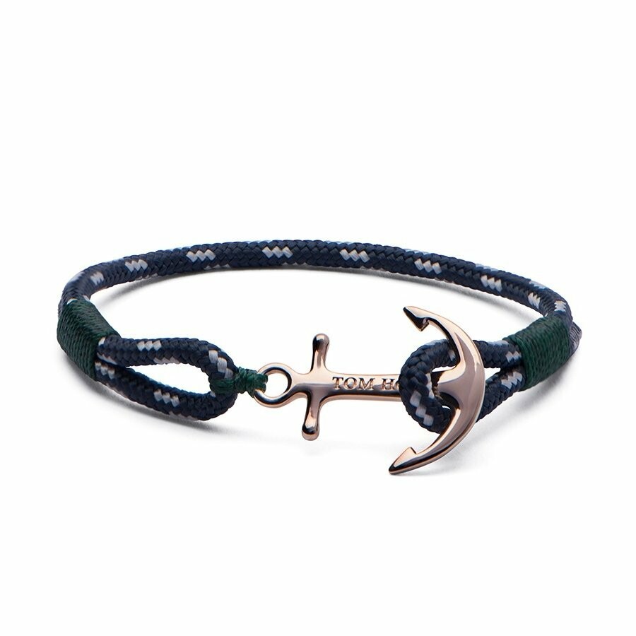 Bracelet Tom Hope Mediterranean XS bleu, vert en plaqué or rose