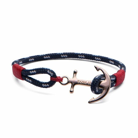 Bracelet Tom Hope Pacific Red XS rouge, bleu en plaqué or rose