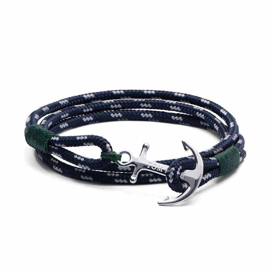 Bracelet Tom Hope Southern 3 XS bleu, vert en argent