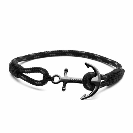 Bracelet Tom Hope Triple Black L noir en acier plaqué noir