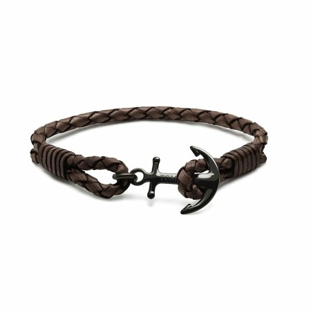 Bracelet Tom Hope Daytona black, ancre noire en acier, taille S