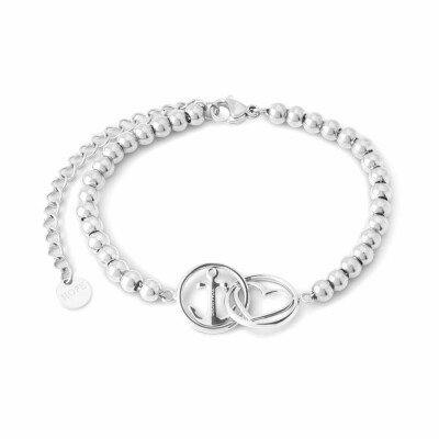 Bracelet Tom Hope Love and hope perline en acier