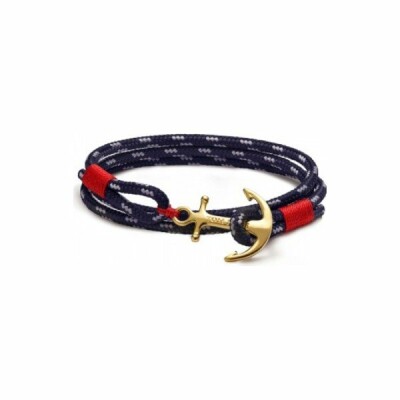 Bracelet Tom Hope 24k Atlantic triple, ancre laiton doré taille XS