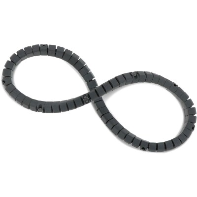 Bracelet tennis Mano J en titane et diamants noirs