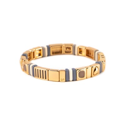 Bracelet Simone à Bordeaux Totem Pages Précieuses en métal doré émaillé