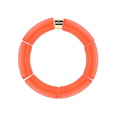 Bracelet PARABAYA Riviera Laranja 6 perles en résine et acrylique Orange