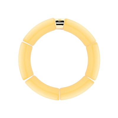 Bracelet PARABAYA Riviera Amarelo 6 perles en résine et acrylique Jaune