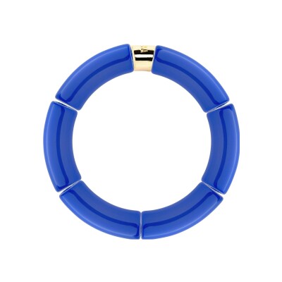 Bracelet PARABAYA Riviera Cobalt 6 perles en résine et acrylique Bleu cobalt