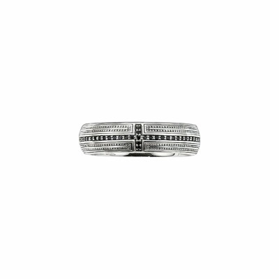 Bague Thomas Sabo Rebel at heart Croix en argent et pavée d'oxyde de zirconium noir 