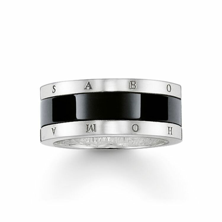 Bague Thomas Sabo Rebel at heart Céramique noire en argent 