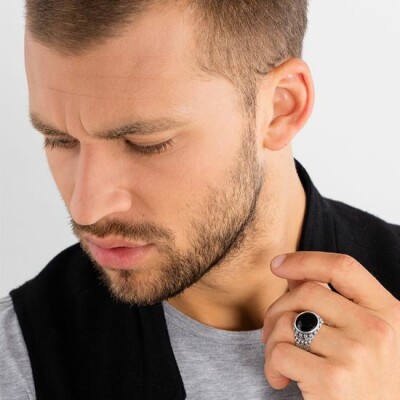 Bague Thomas Sabo Rebel at heart Têtes de mort en argent et onyx 