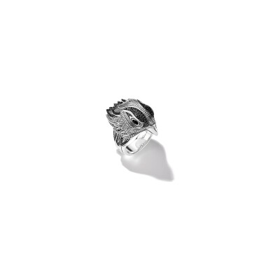 Bague Thomas Sabo en argent, onyx et oxyde de zirconium
