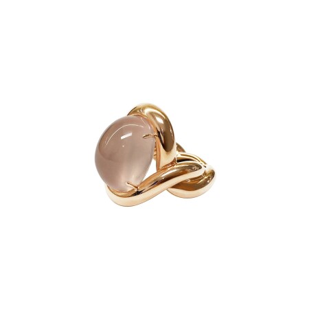 Bague Isabelle Barrier en or rose et quartz, taille 53