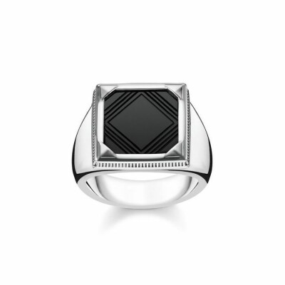 Bague Thomas Sabo Rebel at heart en argent et onyx