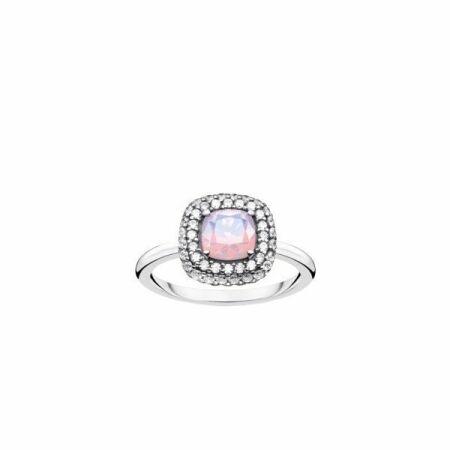 Bague Thomas Sabo Glam Soul opalescente irisée en argent et pierre opalescente