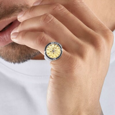 Bague Thomas Sabo en plaqué or, argent et oxyde de zirconium