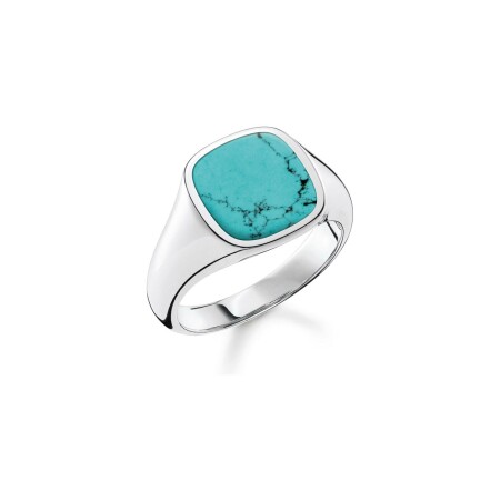 Bague Thomas Sabo Classic en argent et pierre imitation turquoise