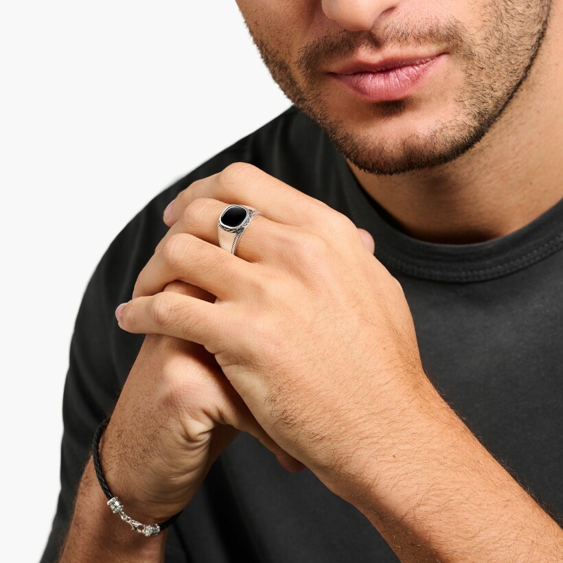 Bague Thomas Sabo en argent et onyx