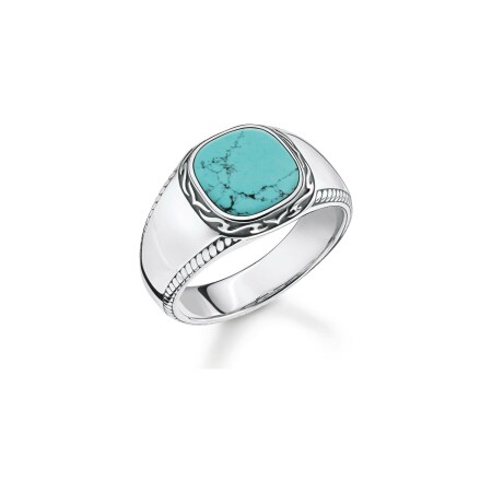 Bague Thomas Sabo en argent et pierre imitation turquoise