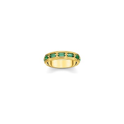 Bague Thomas Sabo en argent, plaqué or et céramique