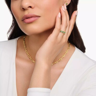 Bague Thomas Sabo en argent, plaqué or et céramique