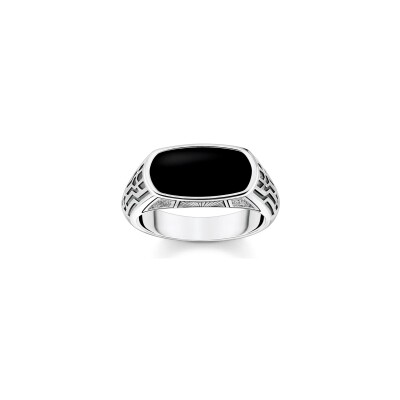 Bague Thomas Sabo Rebel at heart en argent et agate, taille 60