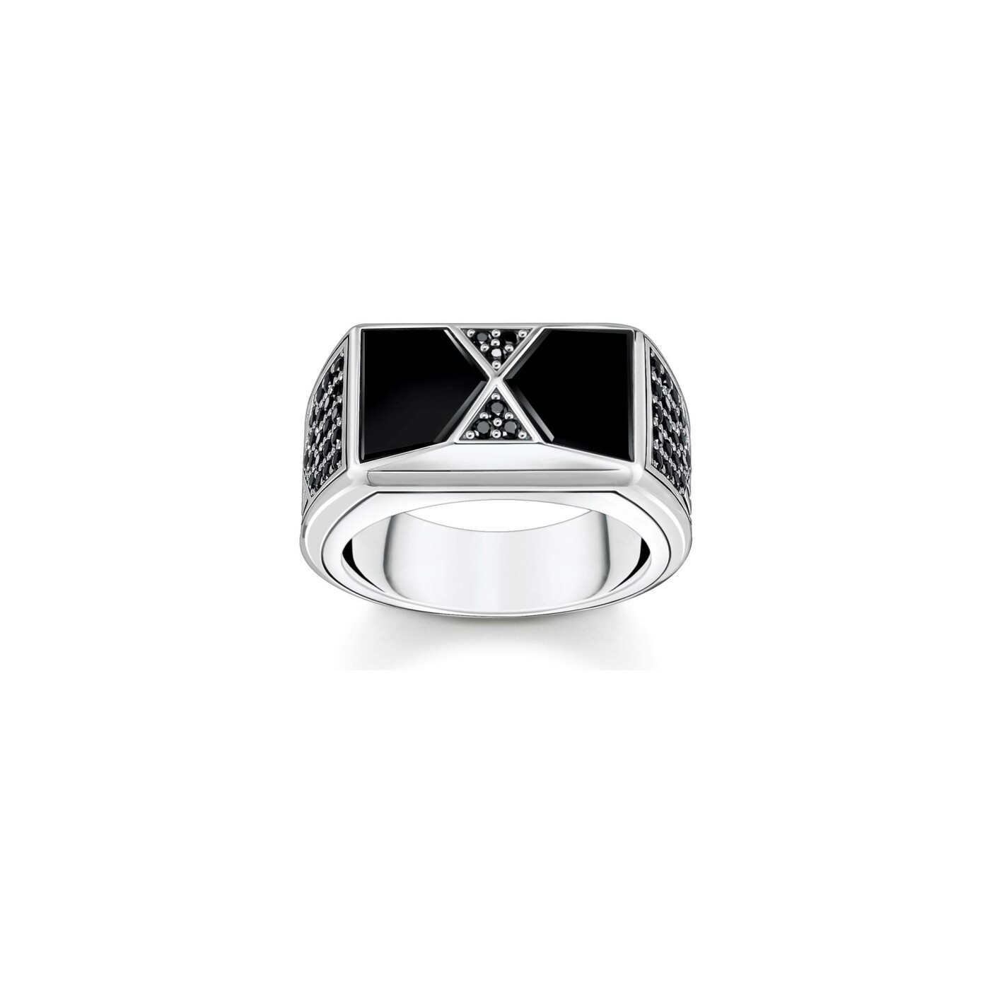 Bague Thomas Sabo Rebel at heart en argent, agate et oxydes de zirconium, taille 64