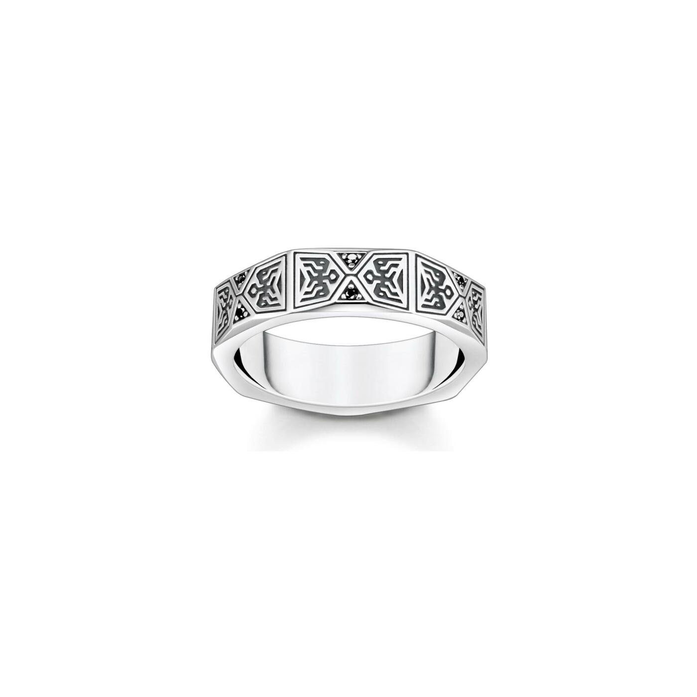 Bague Thomas Sabo Rebel at heart en argent et oxydes de zirconium, taille 62