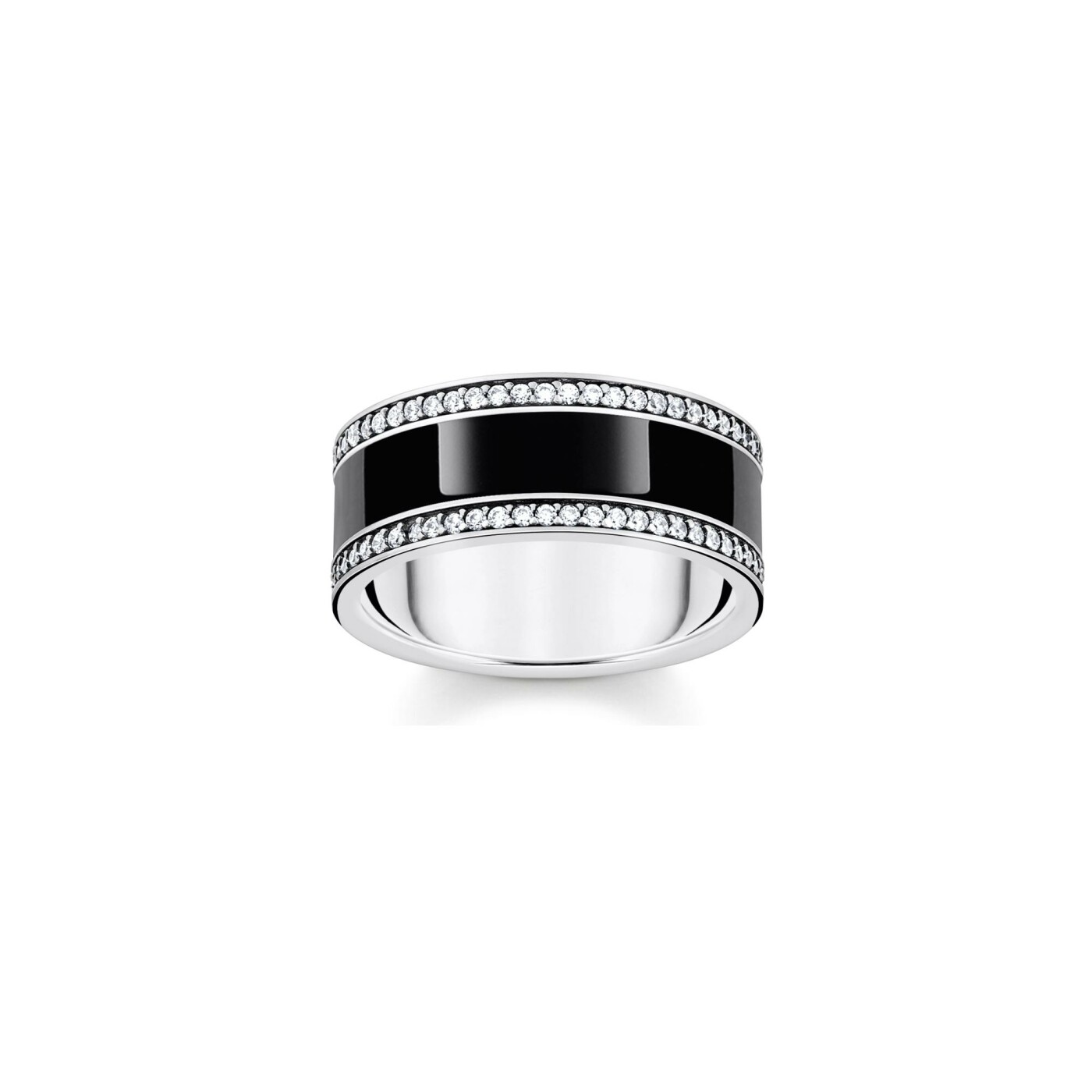 Bague Thomas Sabo Glam & Soul en argent, email et oxydes de zirconium, taille 60