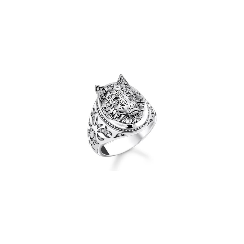 Bague Thomas Sabo Rebel at Heart en argent et oxydes de zirconium, taille 68