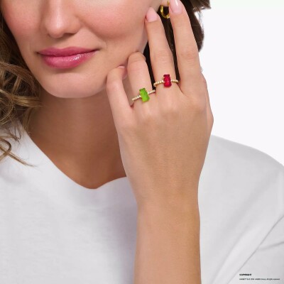 Bague Thomas Sabo THOMAS SABO x HARIBO en argent, plaqué or, verre et oxyde de zirconium