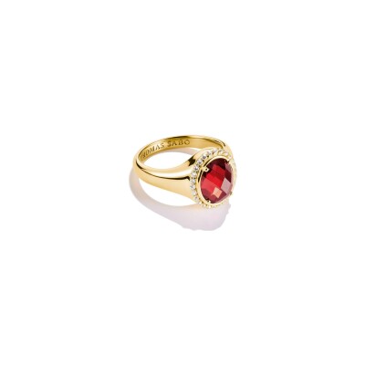 Bague Thomas Sabo en argent, plaqué or et oxyde de zirconium