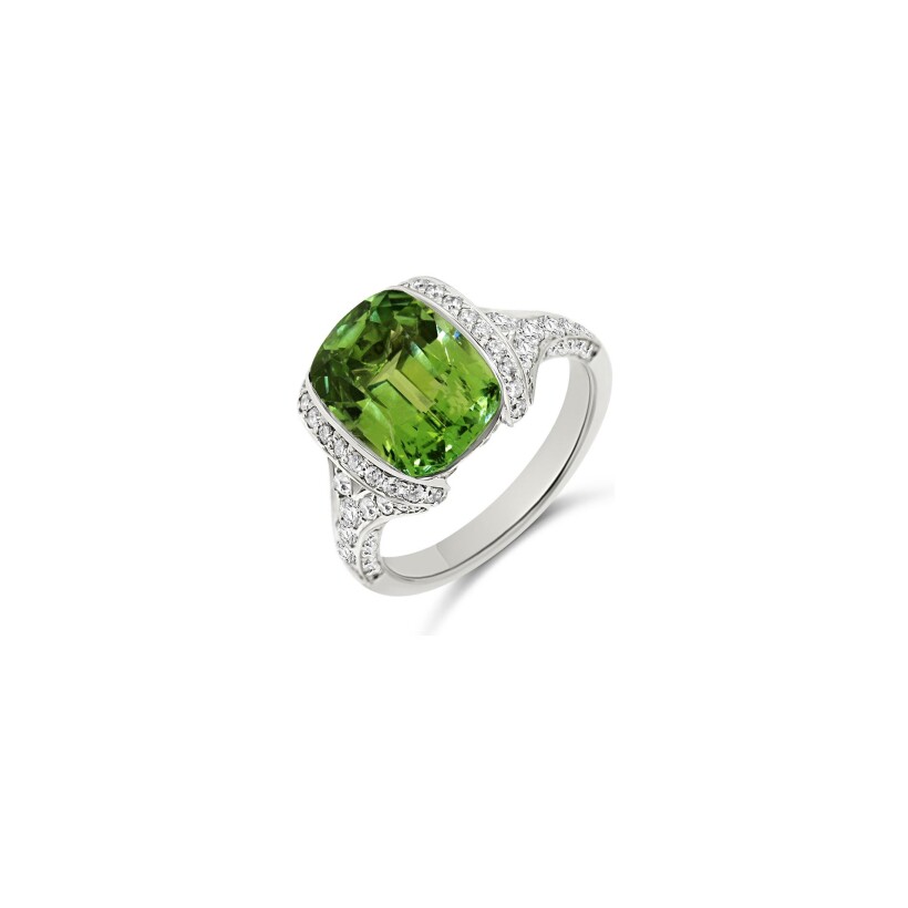 Bague Vaneste en or blanc, tourmaline et diamants