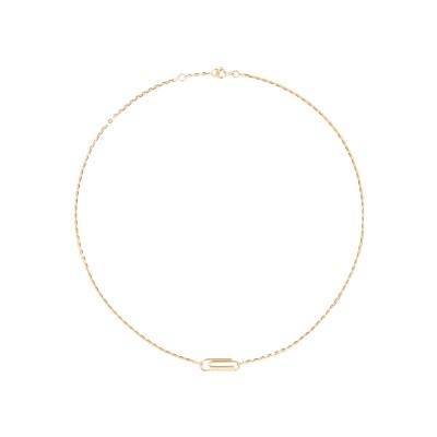 Collier Aurélie Bidermann Trombone en or jaune et diamant