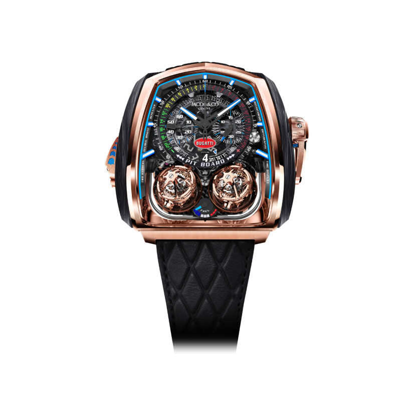 Jacob & Co Twin Turbo furious Bugatti rose gold watch