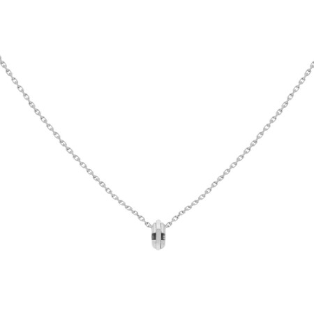 Collier Sarlane Twist en or blanc pavée de diamants, système interchangeable