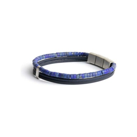 Bracelet Gemini Classics en acier et œil de tigre