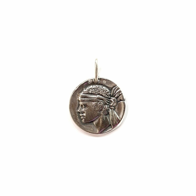Médaille Corse Mariotti Calvi Tête de Maure en argent, 20mm