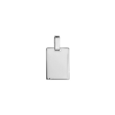 Pendentif plaque gi 15x20 argent - vieil argent