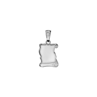 Pendentif parchemin moyen modèle argent - vieil argent