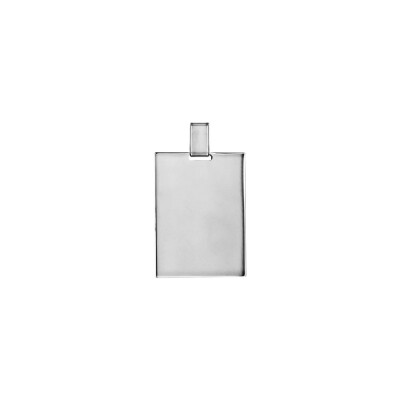 Pendentif plaque gi 39x29mm grand modèle argent