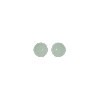 Boucles d'oreilles tige argent rhodié boule pierre amazonite véritable