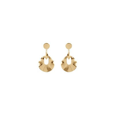 Boucles d'oreilles tige argent doré pendante forme géométrique 40+5cm